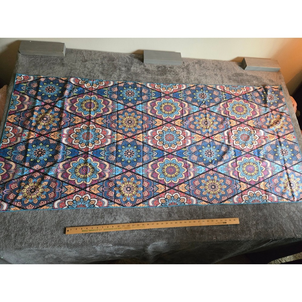 Unbranded Beach Towel Unisex OS Multicolor Good Mandala Boho Microfiber Large